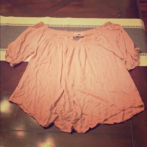 Pink off the shoulder top